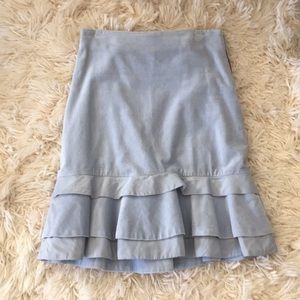Lavender Anthropologie ruffle skirt with bow